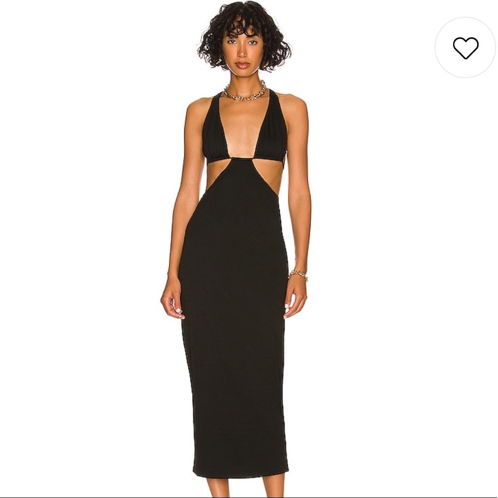 Weworewhat sexy black maxi dress